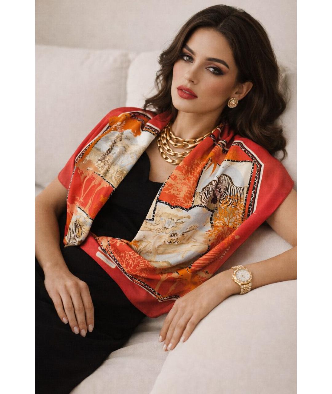 FERRAGAMO Мульти шелковый платок, фото 6