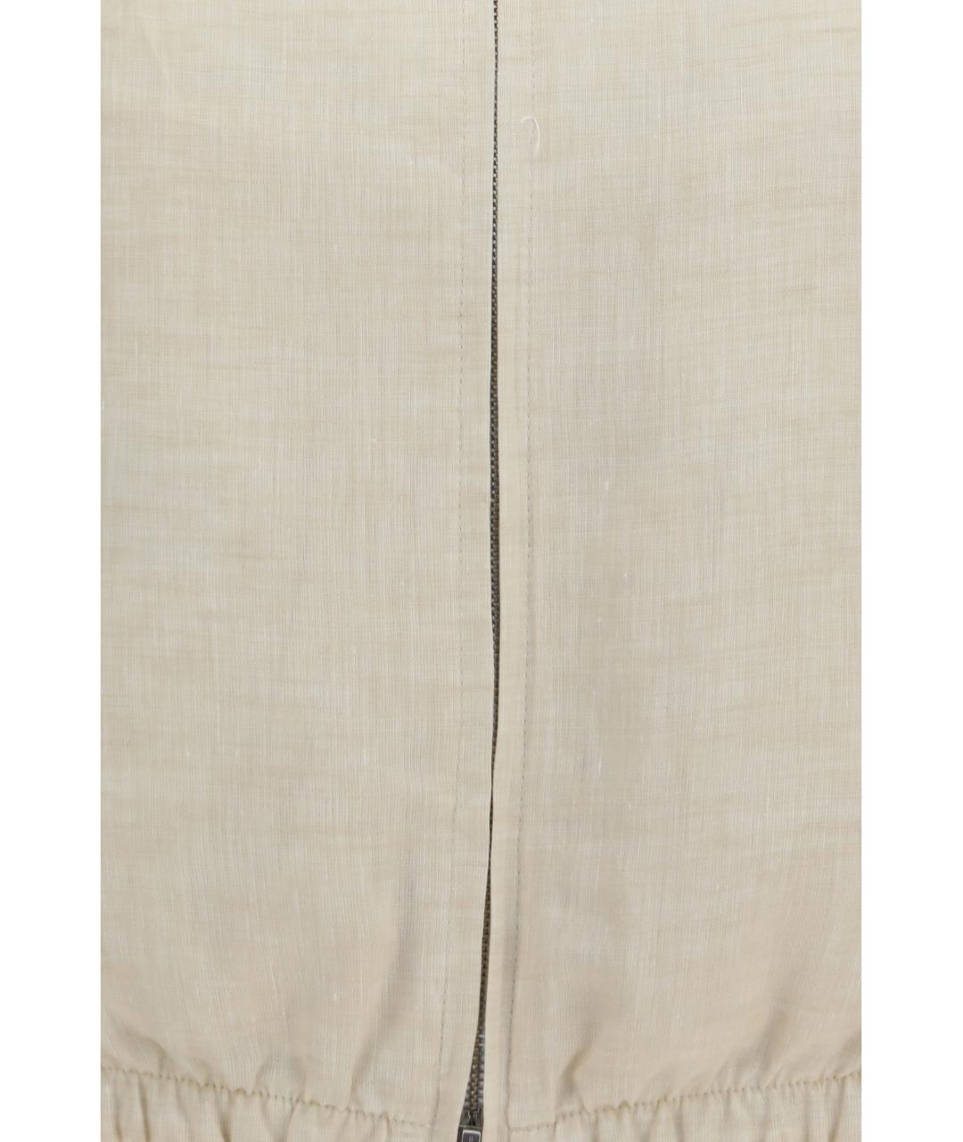 LORO PIANA Бежевая льняная куртка, фото 6