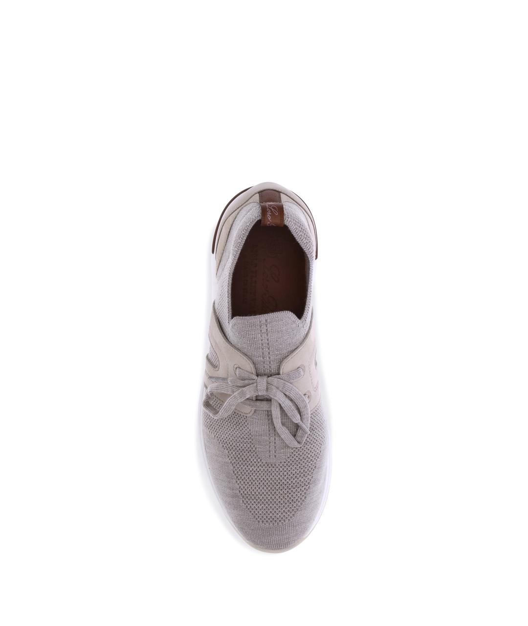 LORO PIANA Серые текстильные кроссовки, фото 4