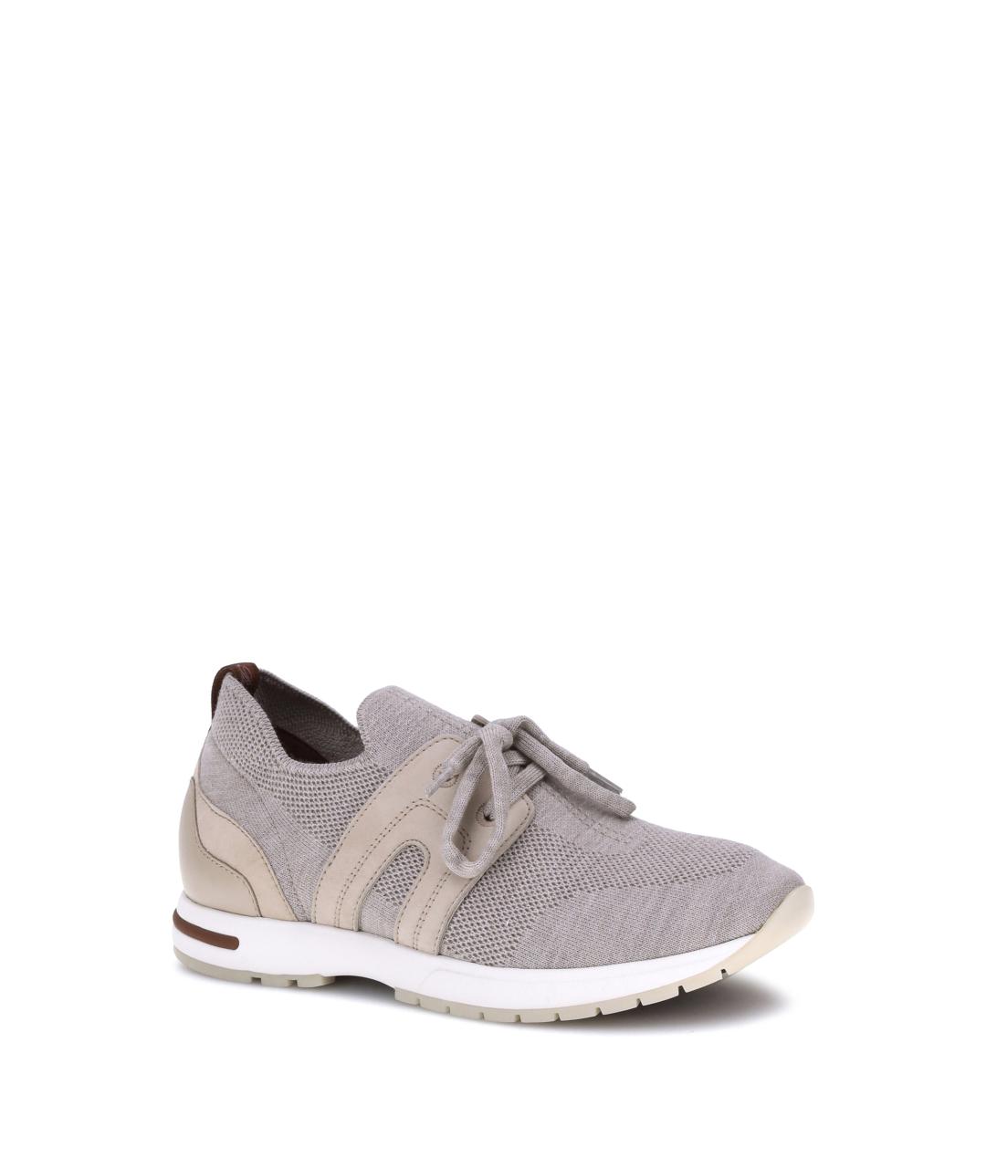 LORO PIANA Серые текстильные кроссовки, фото 2