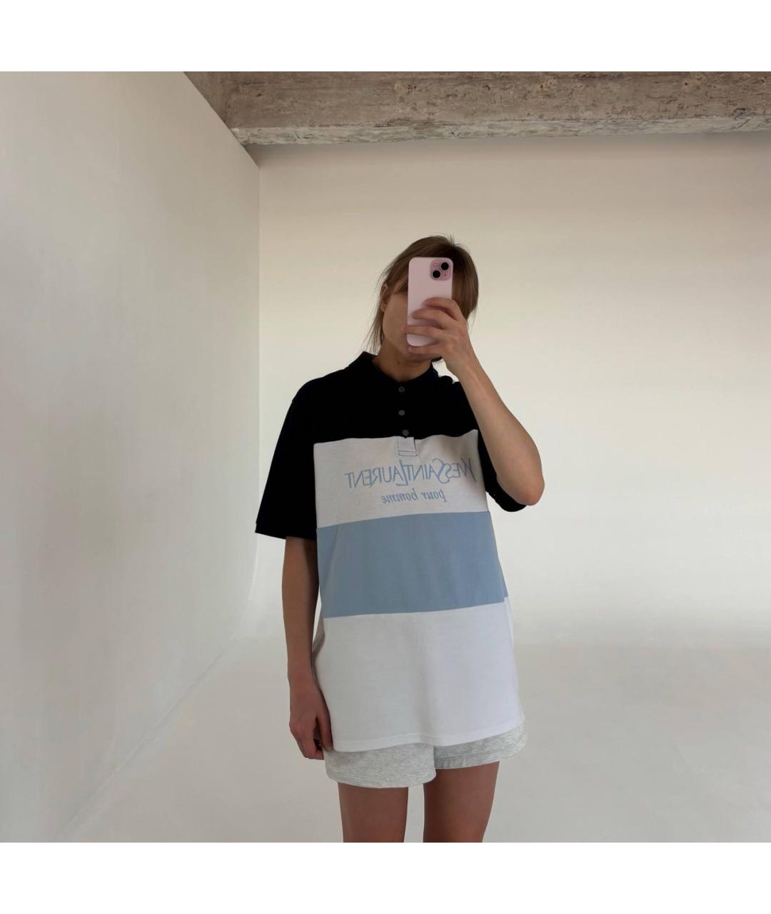 SAINT LAURENT Мульти хлопковая футболка, фото 4