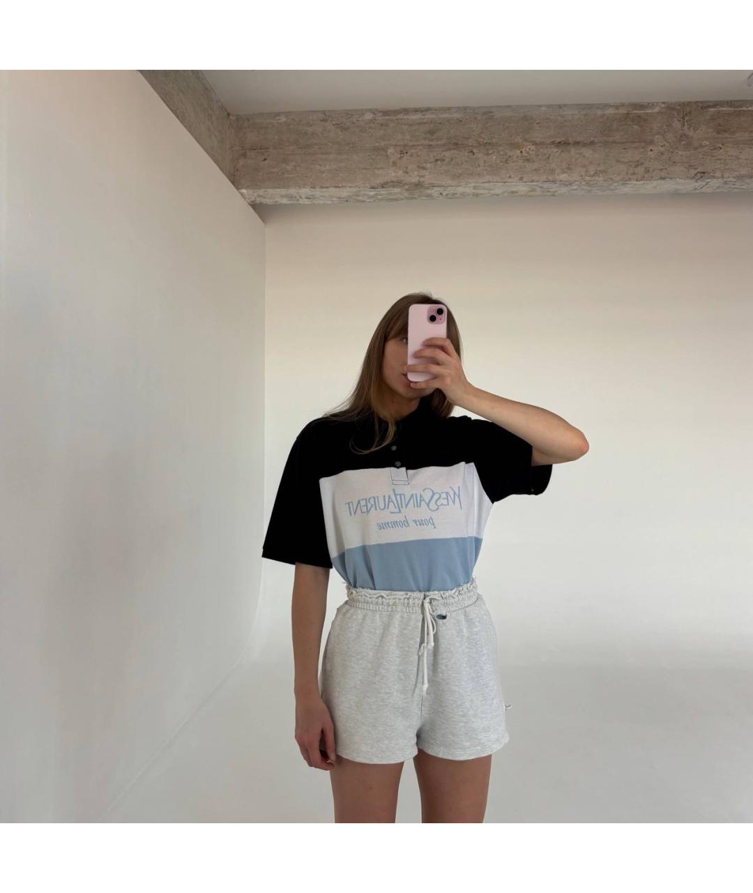 SAINT LAURENT Мульти хлопковая футболка, фото 5