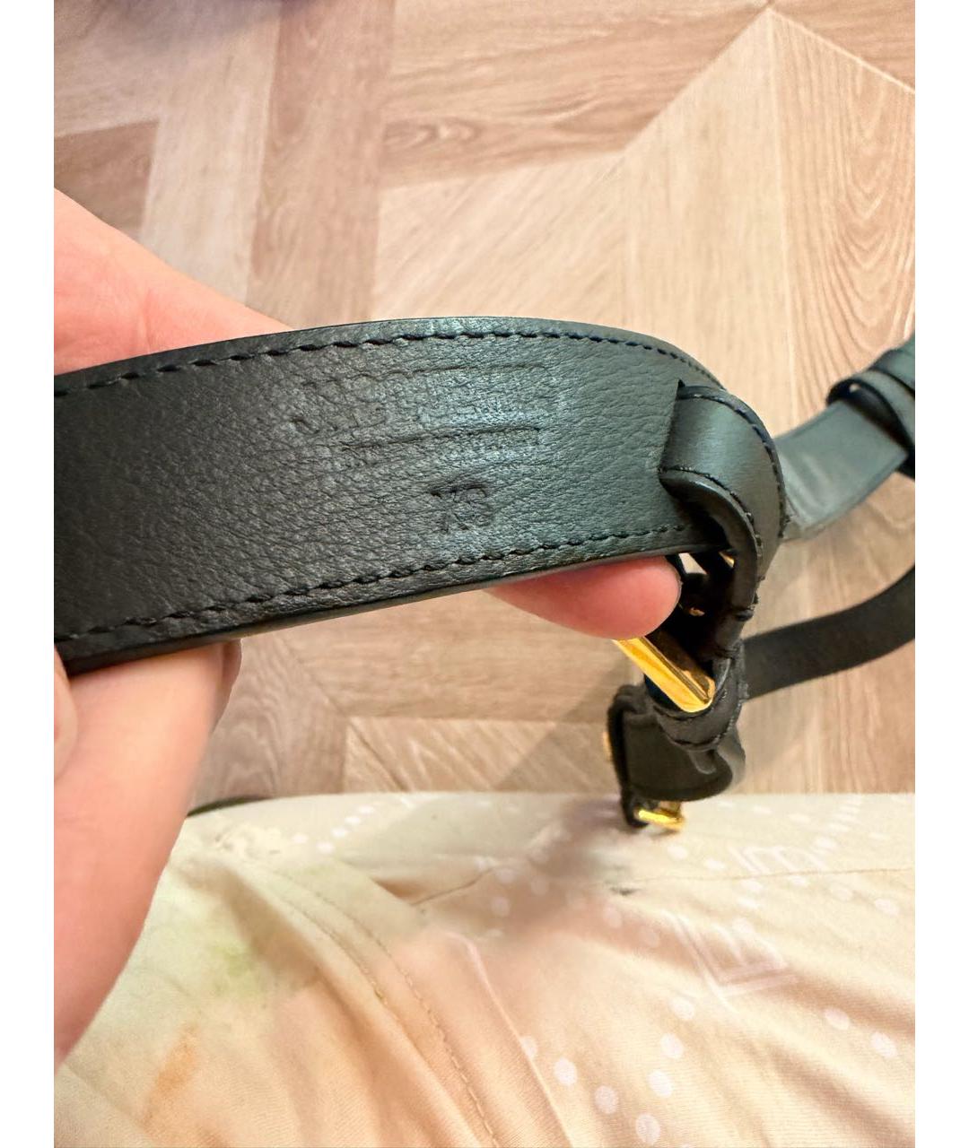 JACQUEMUS Черный кожаный ремень, фото 4