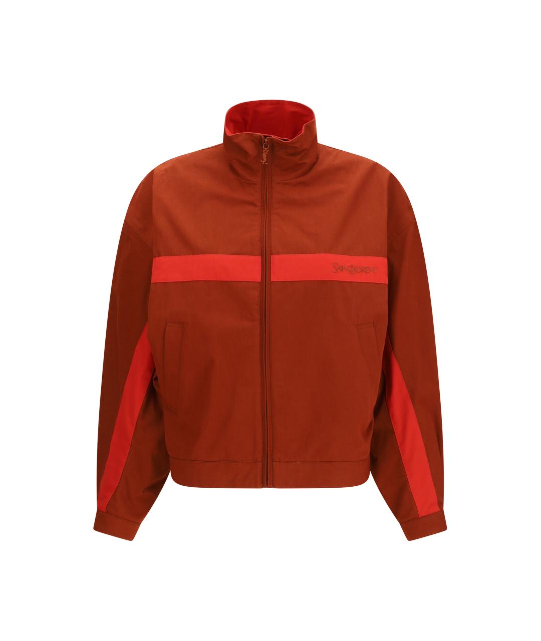 SAINT LAURENT Оранжевая хлопковая куртка, фото 1