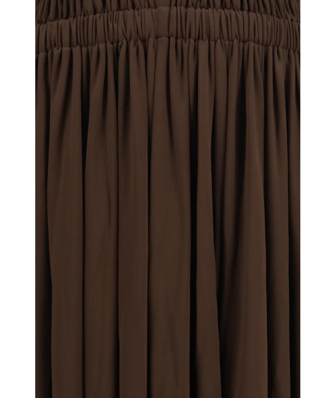 ALAIA Коричневое вискозное коктейльное платье, фото 3
