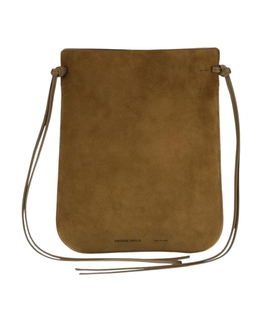 PHOEBE PHILO Коричневая замшевая сумка через плечо, фото 1