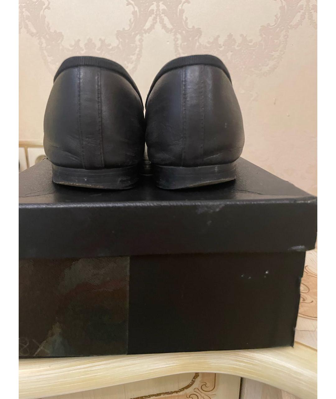 CHANEL Черные кожаные балетки, фото 4