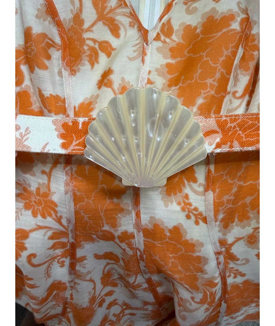 ZIMMERMANN Оранжевое шелковое коктейльное платье, фото 4
