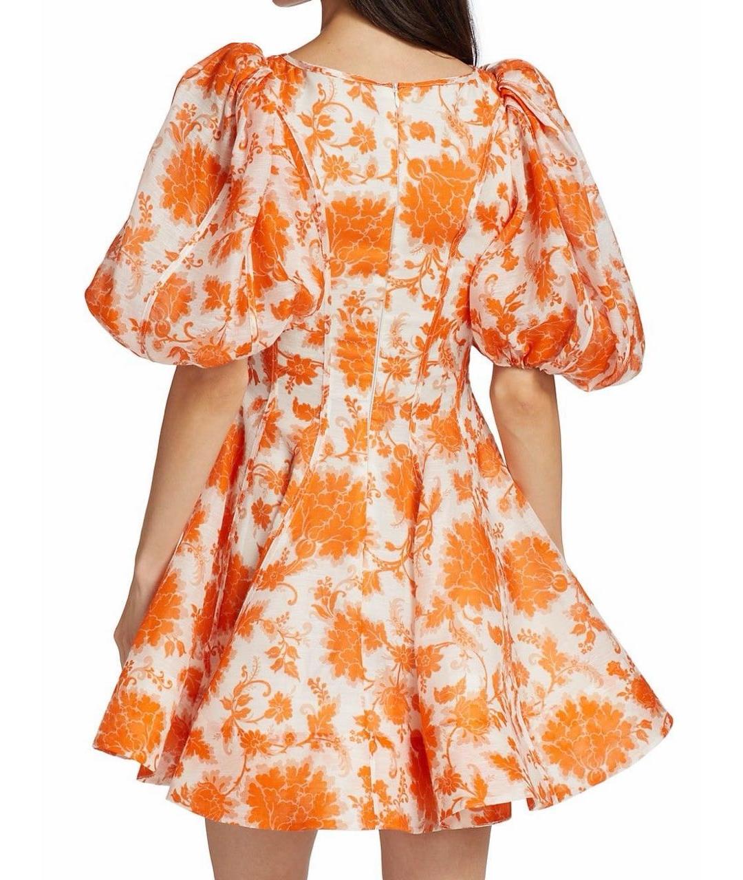 ZIMMERMANN Оранжевое шелковое коктейльное платье, фото 7