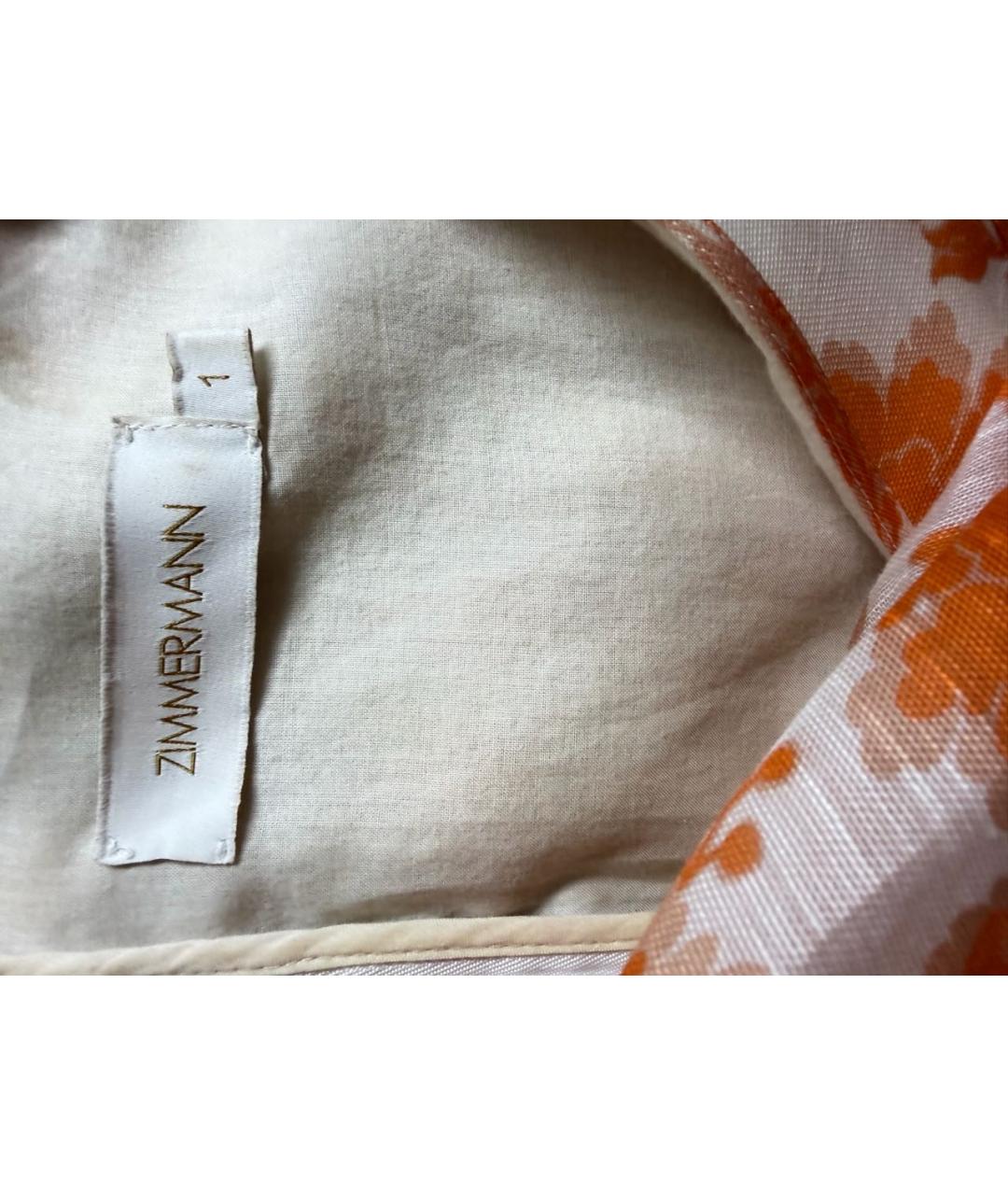 ZIMMERMANN Оранжевое шелковое коктейльное платье, фото 3