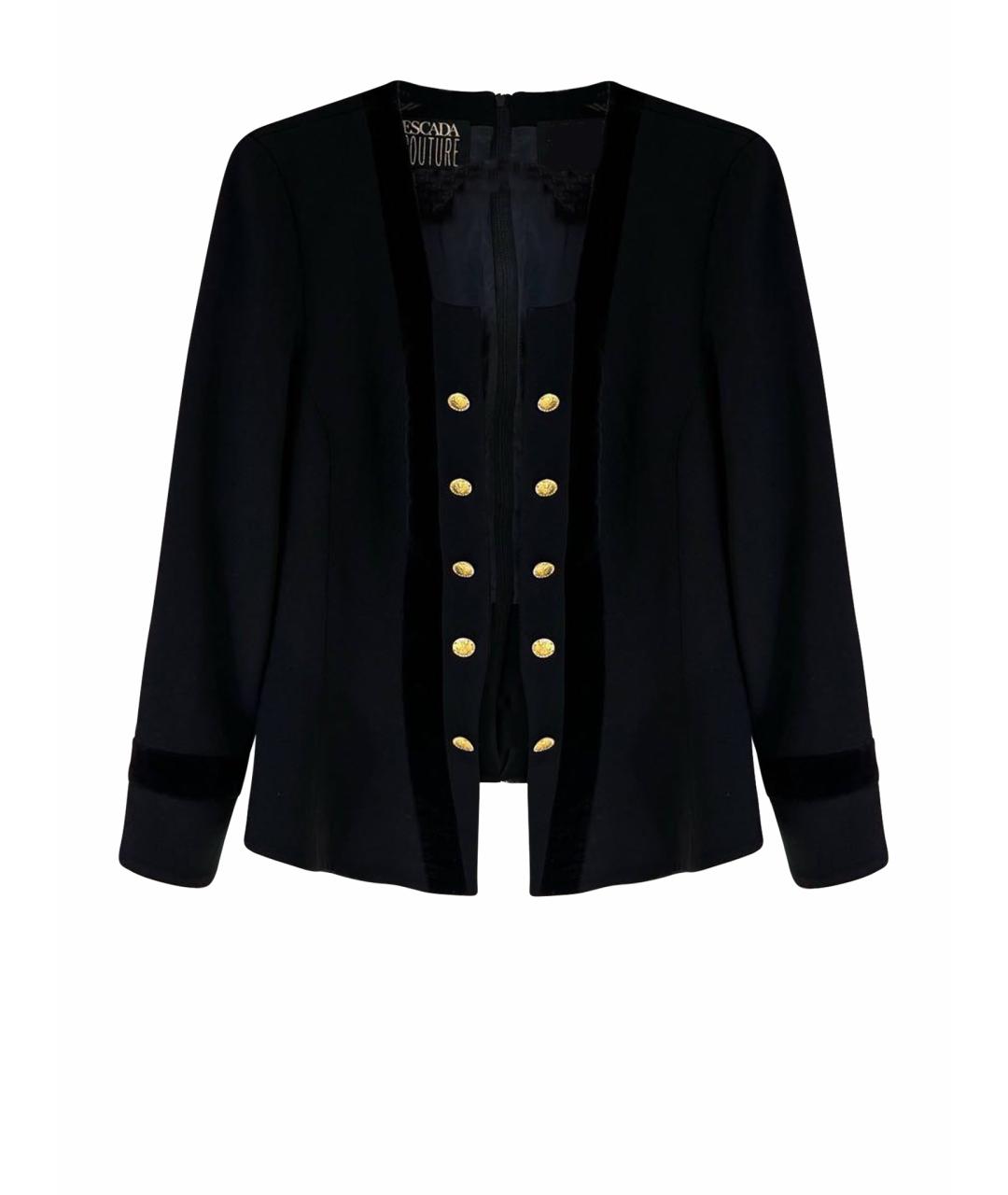 ESCADA Черный шерстяной жакет/пиджак, фото 1