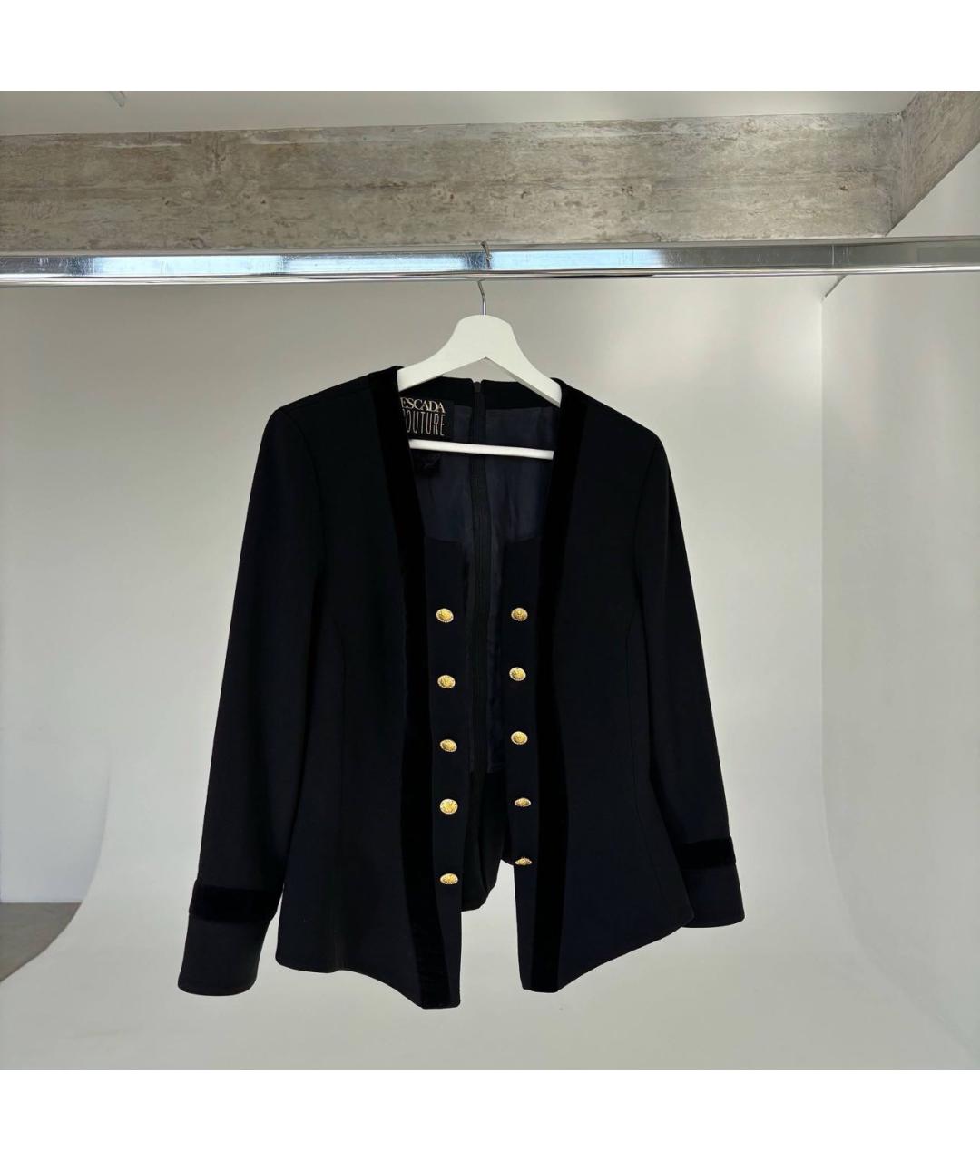 ESCADA Черный шерстяной жакет/пиджак, фото 8