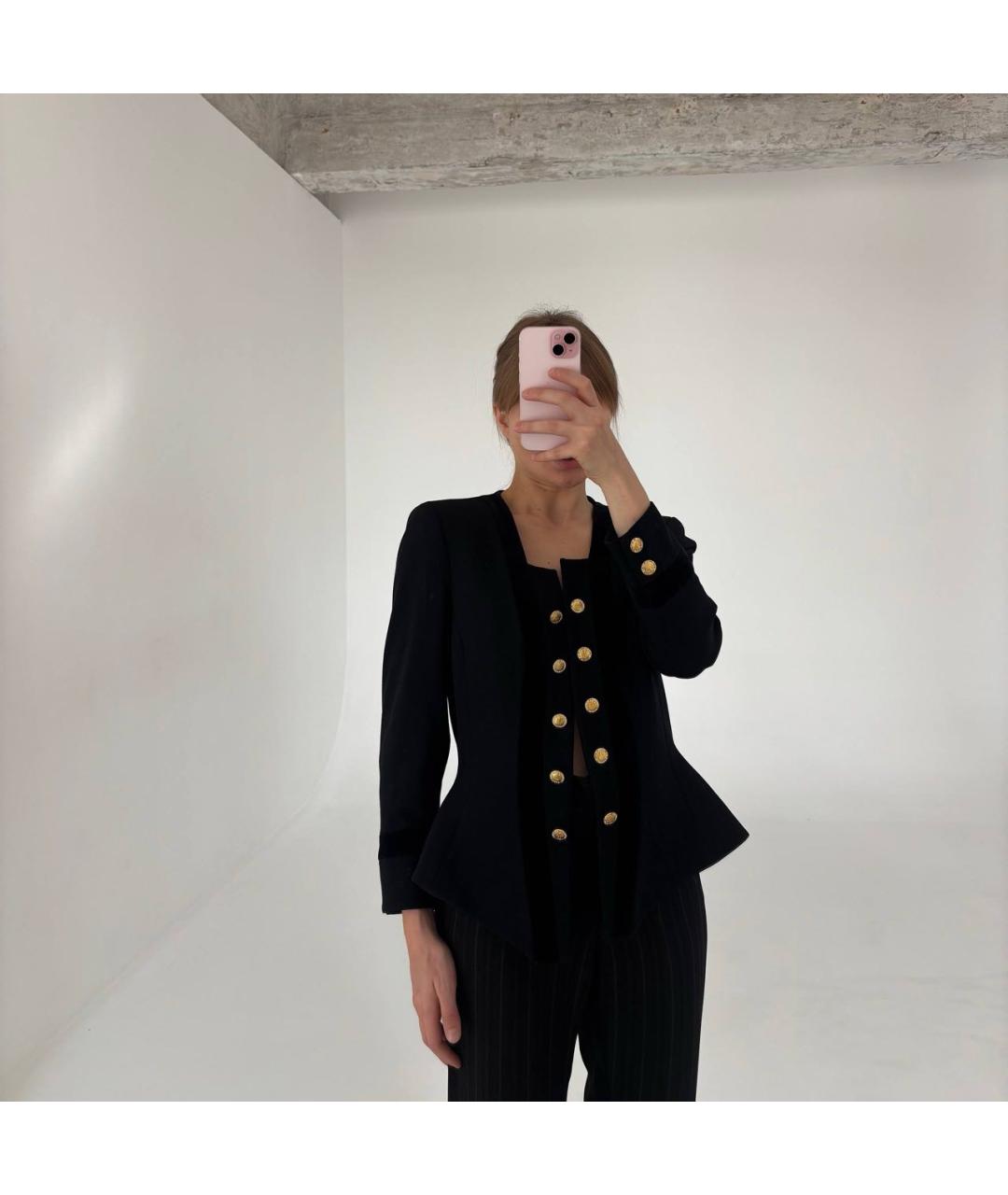 ESCADA Черный шерстяной жакет/пиджак, фото 2
