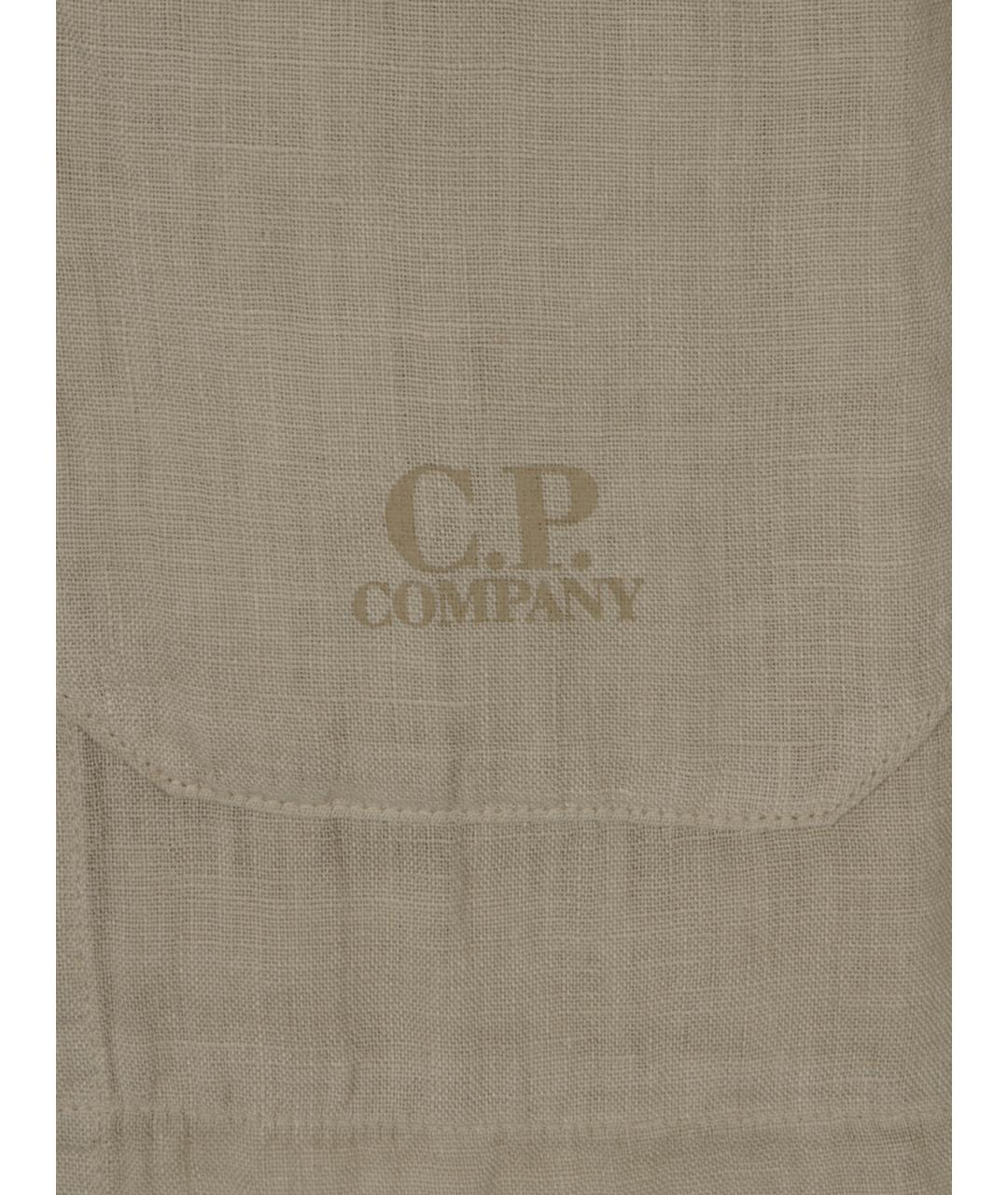 CP COMPANY Серая льняная кэжуал рубашка, фото 3