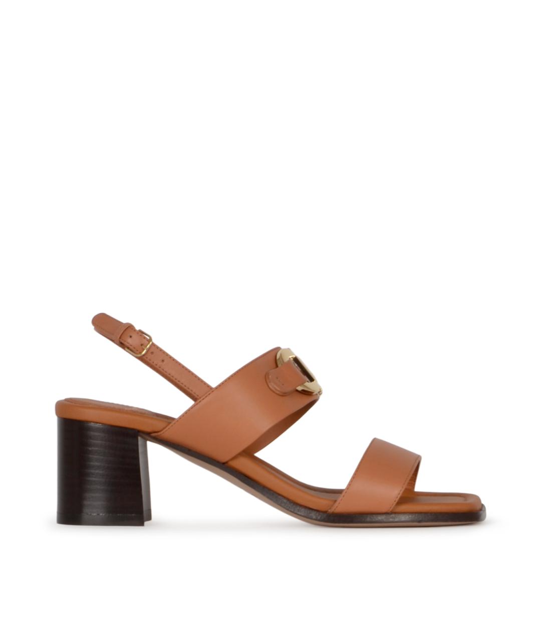 FERRAGAMO Коричневые босоножки, фото 1