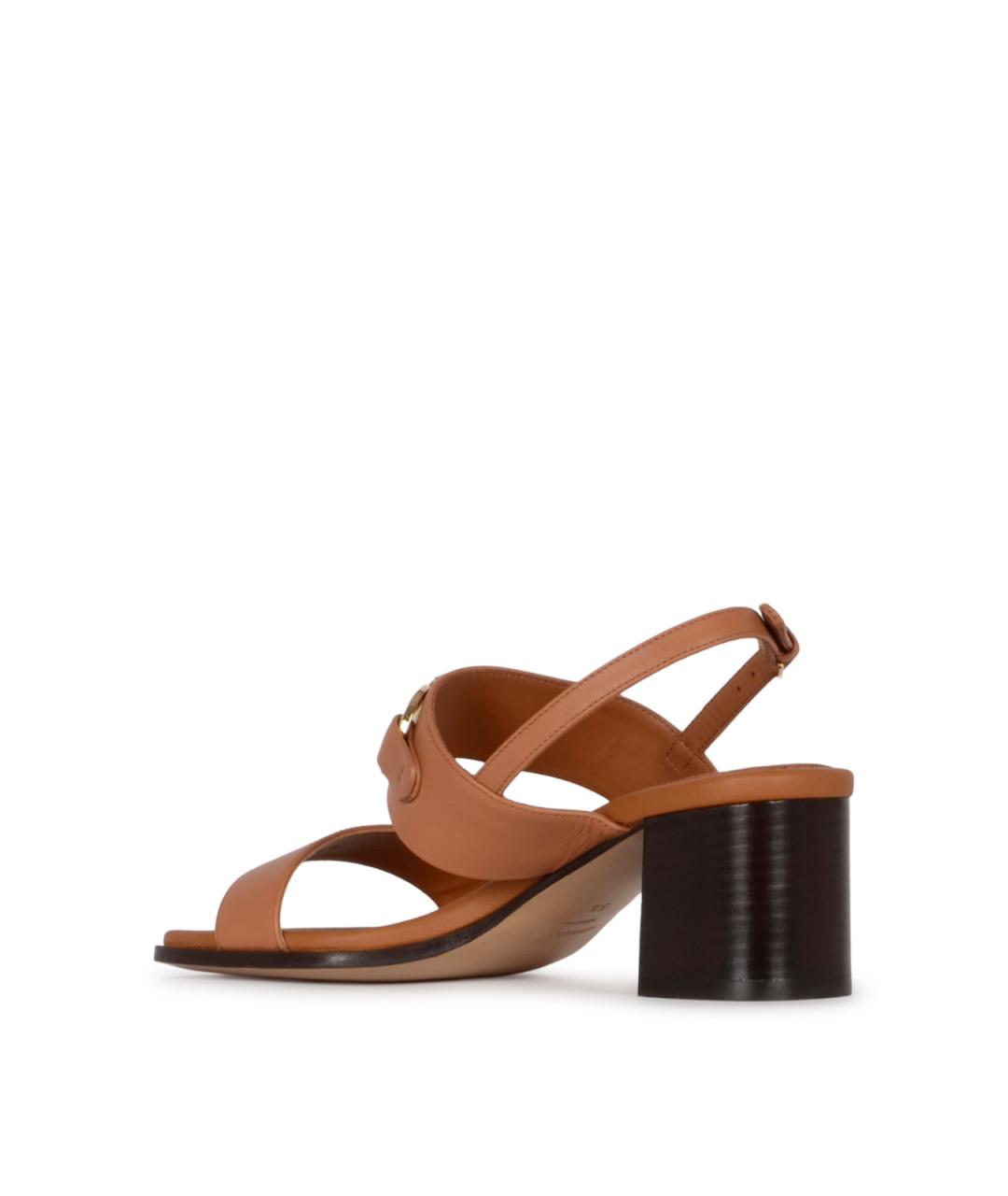 FERRAGAMO Коричневые босоножки, фото 3