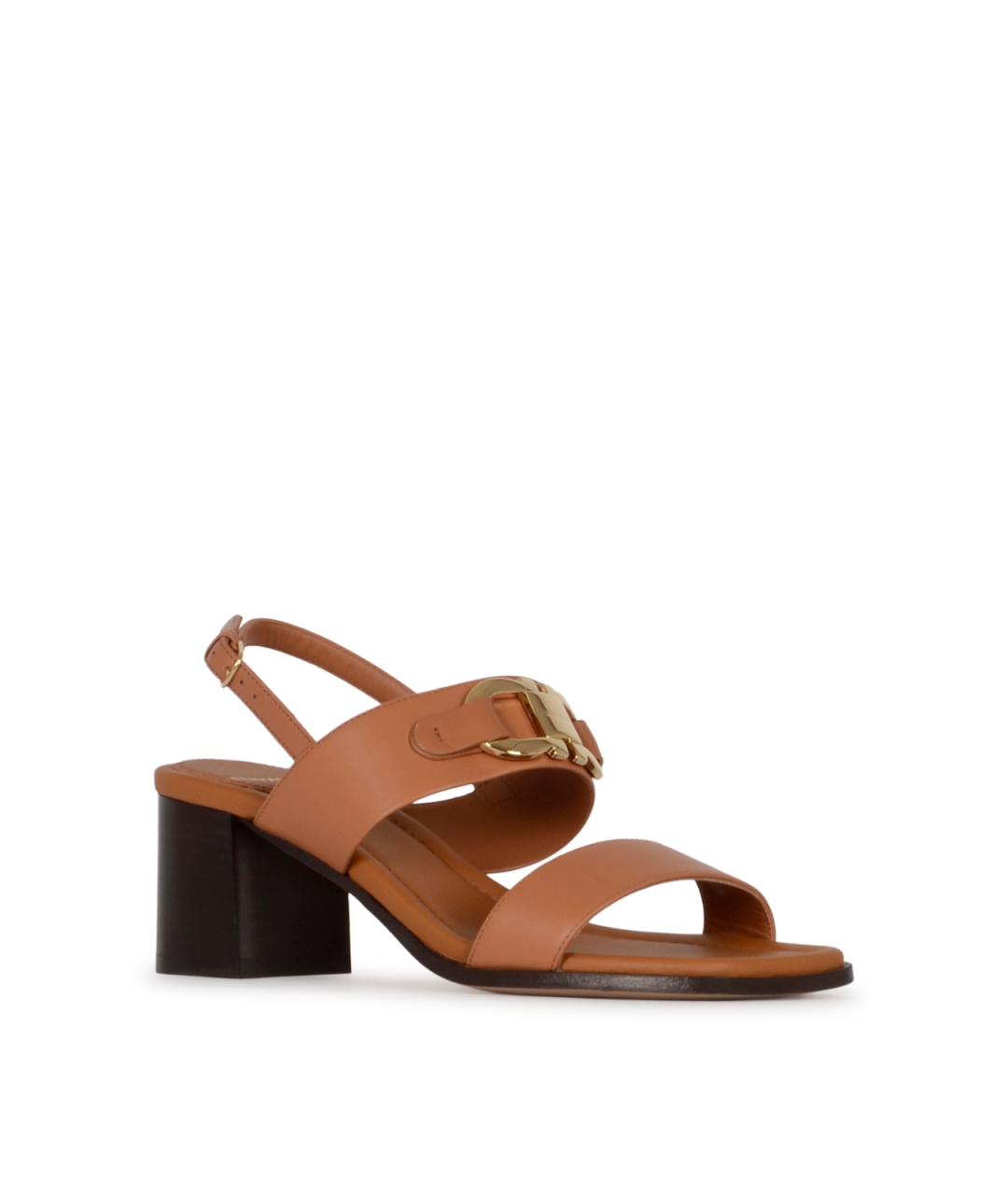 FERRAGAMO Коричневые босоножки, фото 2