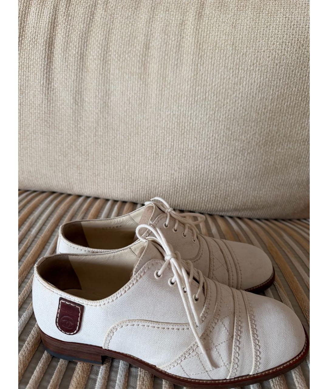 CHANEL Бежевые ботинки, фото 3