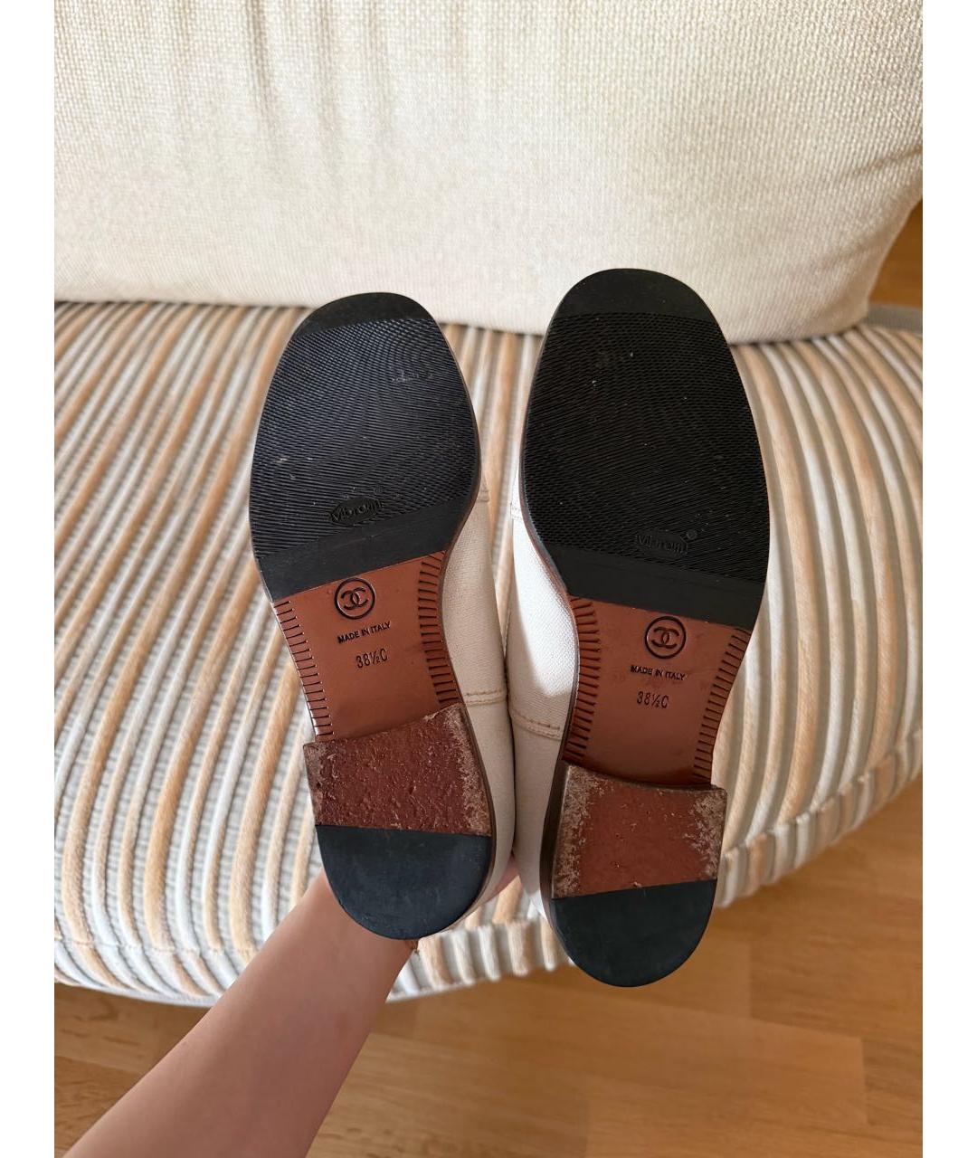 CHANEL Бежевые ботинки, фото 8