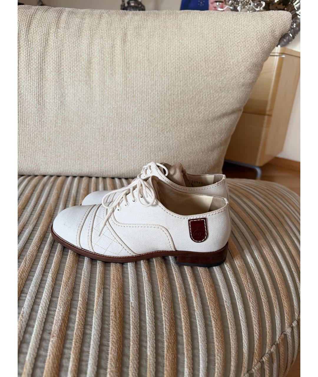 CHANEL Бежевые ботинки, фото 5