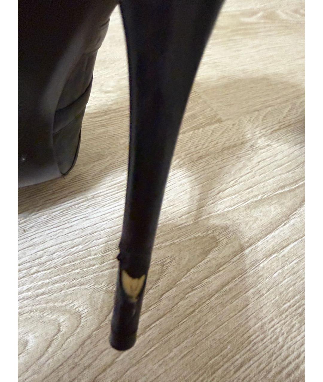 BALMAIN Черные кожаные босоножки, фото 4