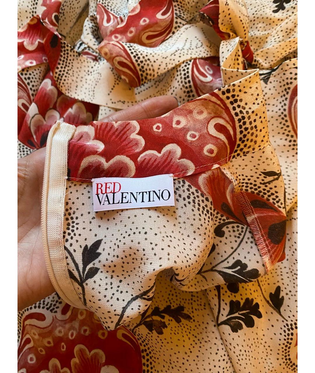 RED VALENTINO Мульти шелковое коктейльное платье, фото 2