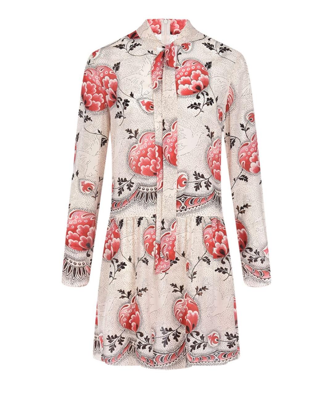 RED VALENTINO Мульти шелковое коктейльное платье, фото 9