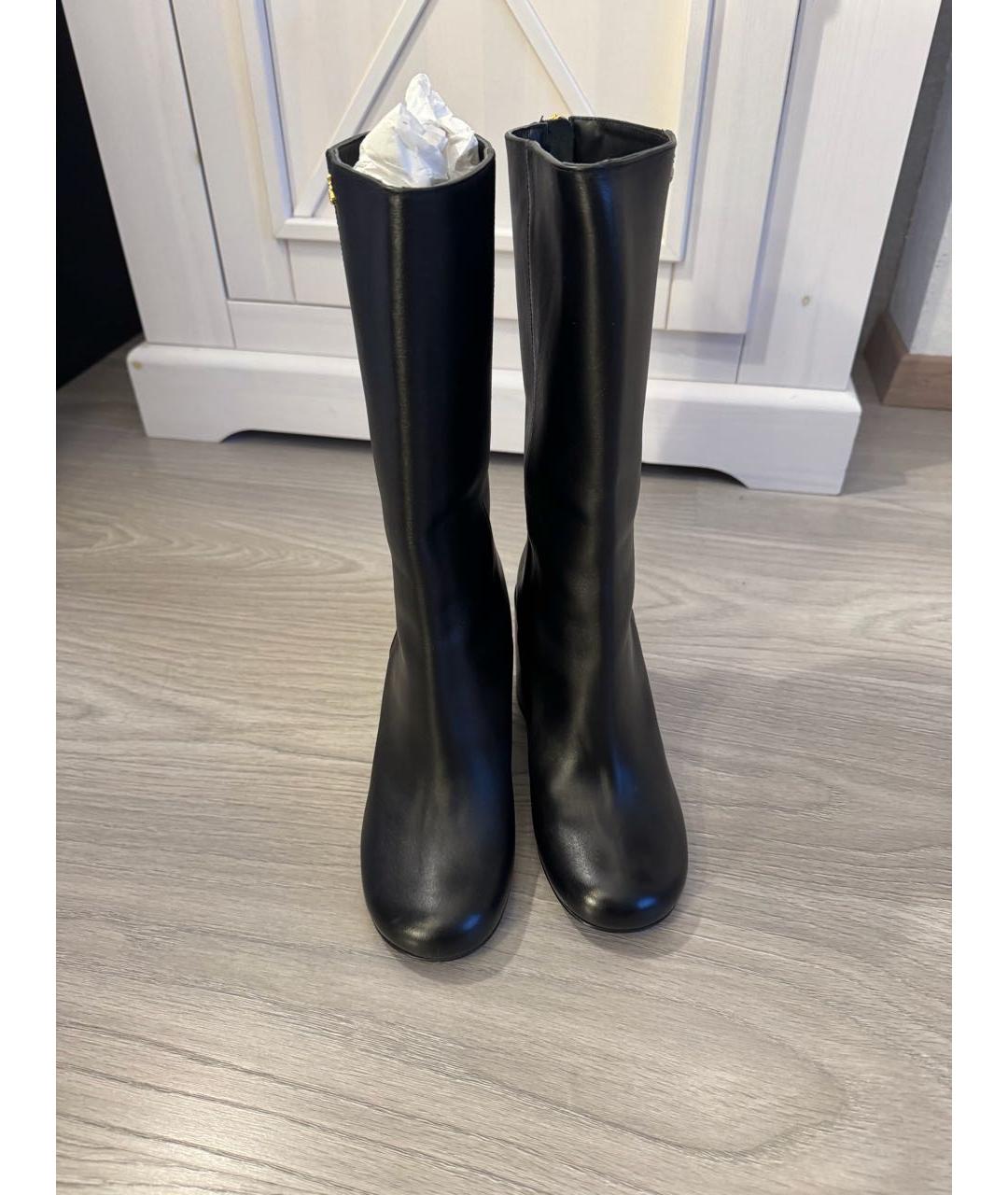 PATRIZIA PEPE Черные кожаные полусапоги, фото 2