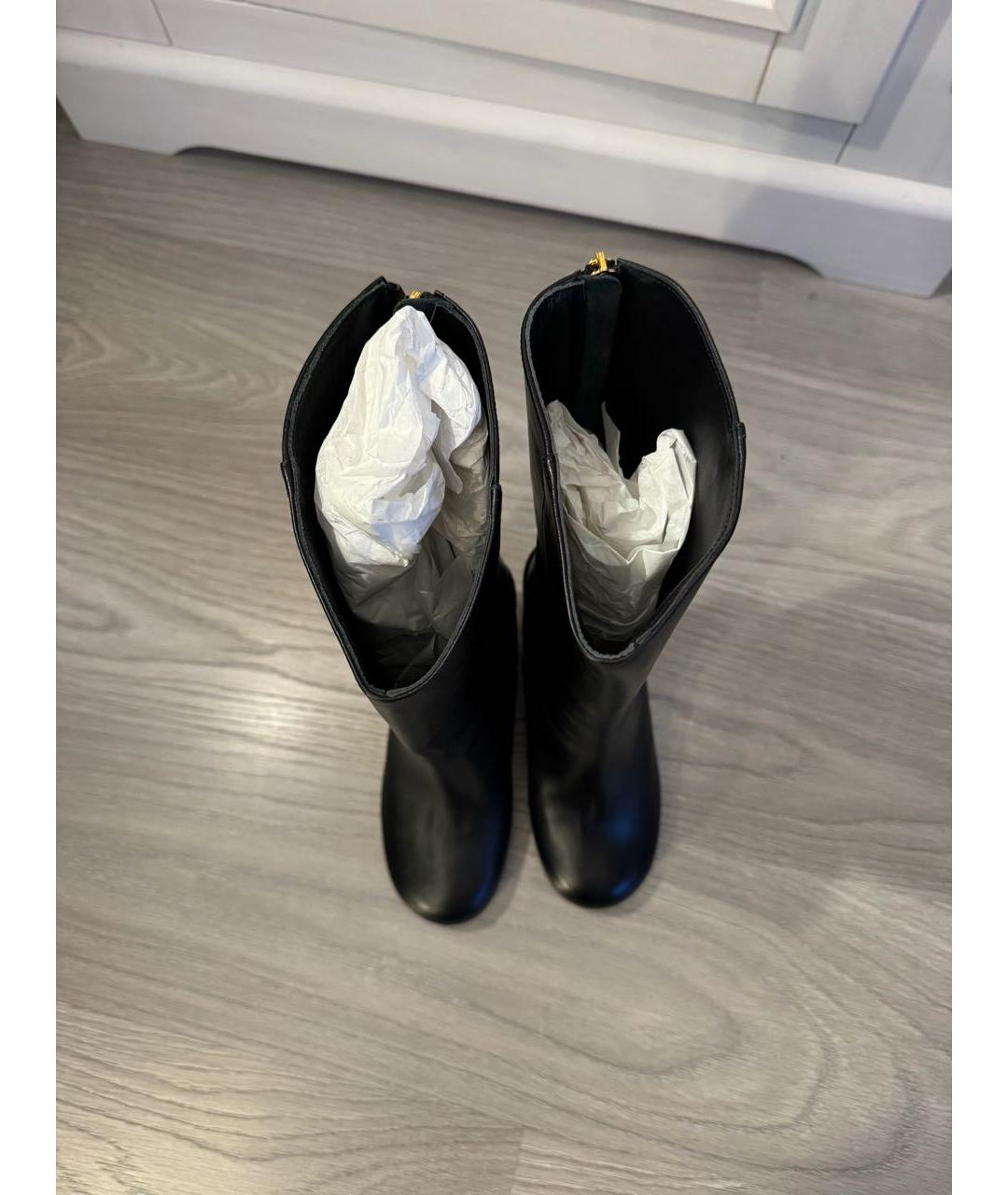 PATRIZIA PEPE Черные кожаные полусапоги, фото 3