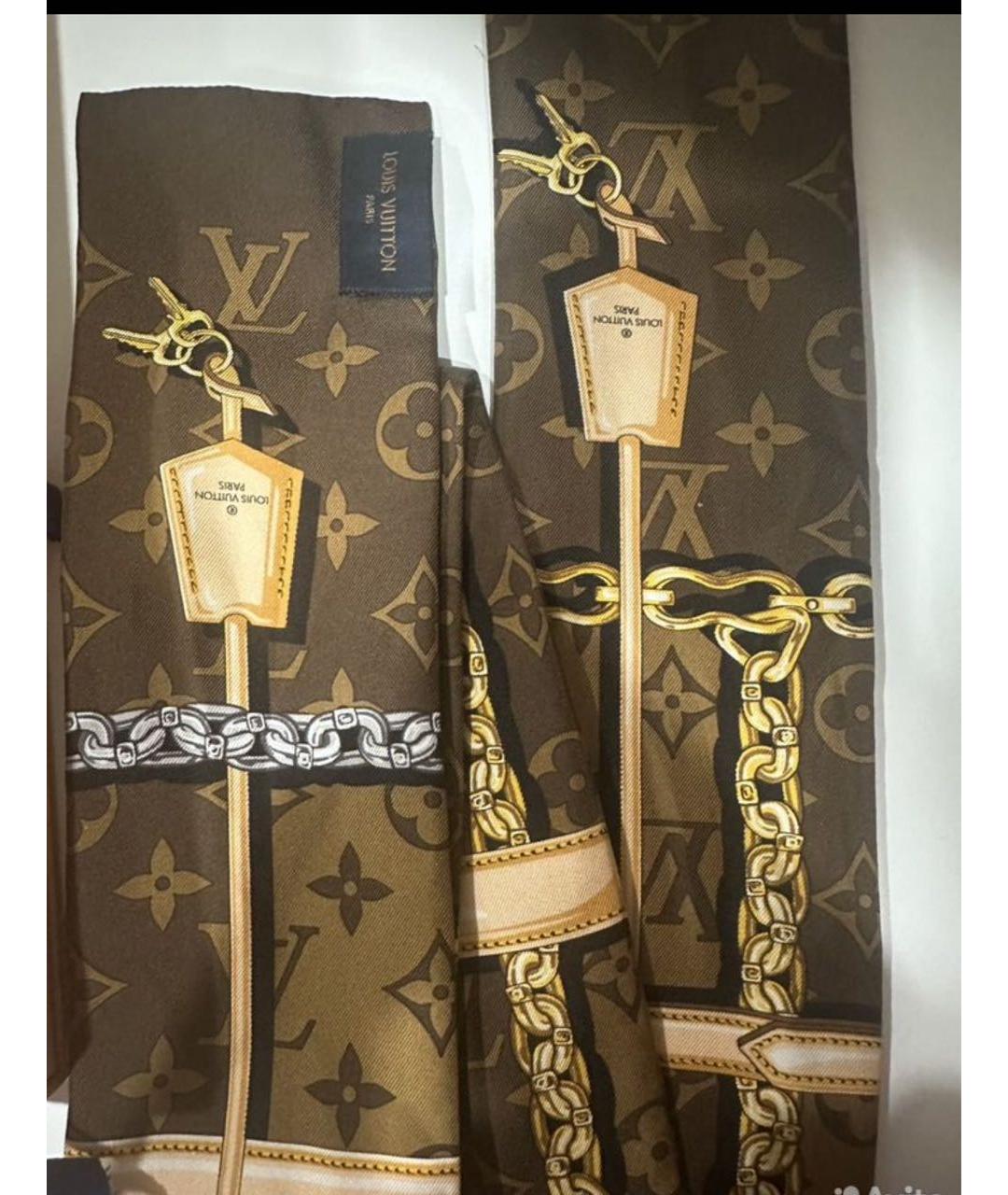 LOUIS VUITTON Горчичный платок, фото 6
