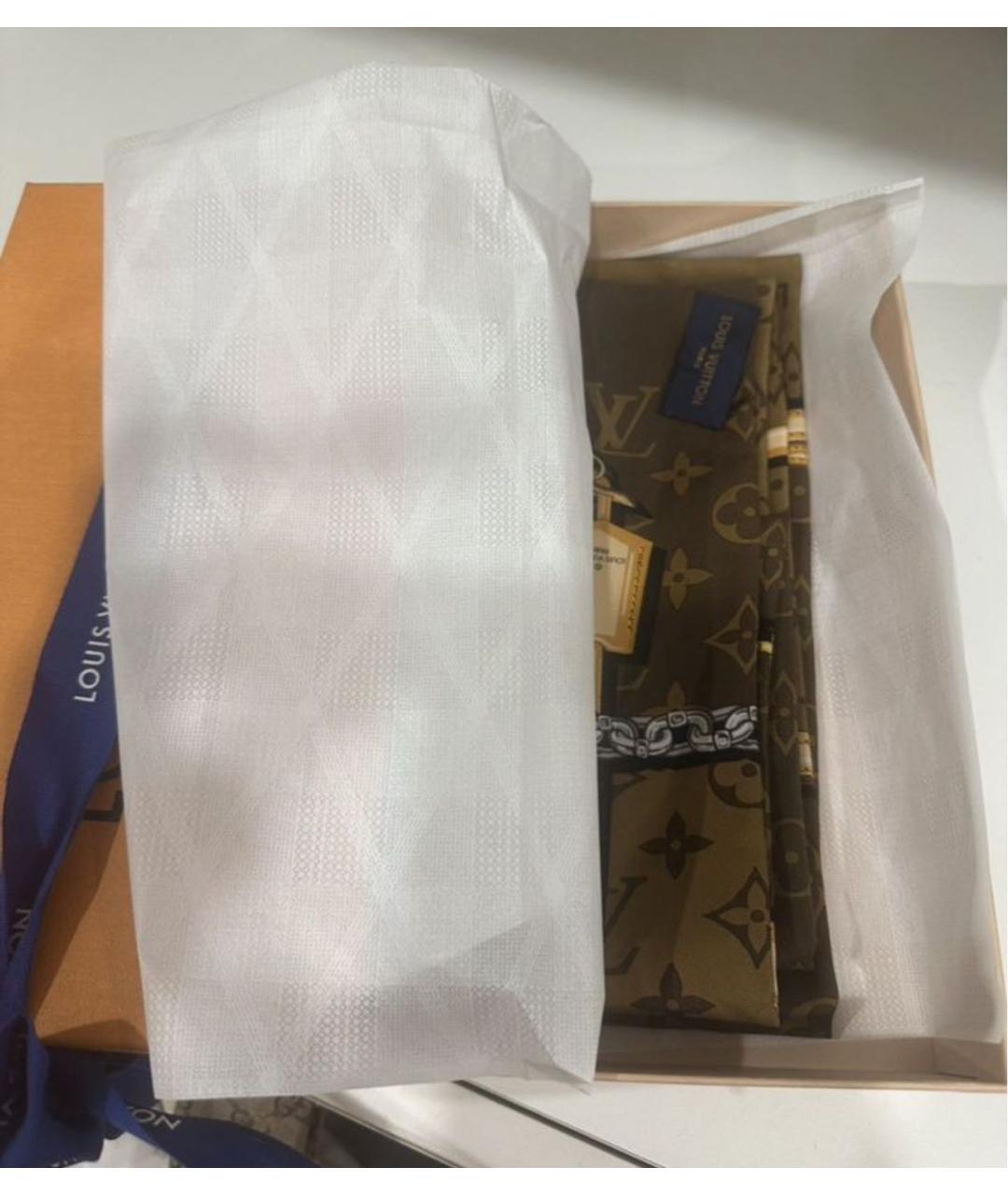 LOUIS VUITTON Горчичный платок, фото 2