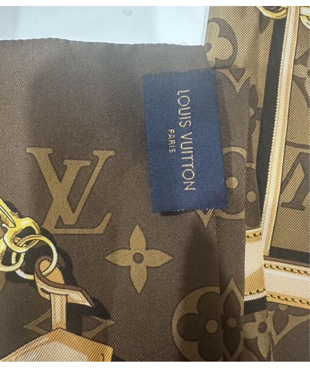 LOUIS VUITTON Горчичный платок, фото 3