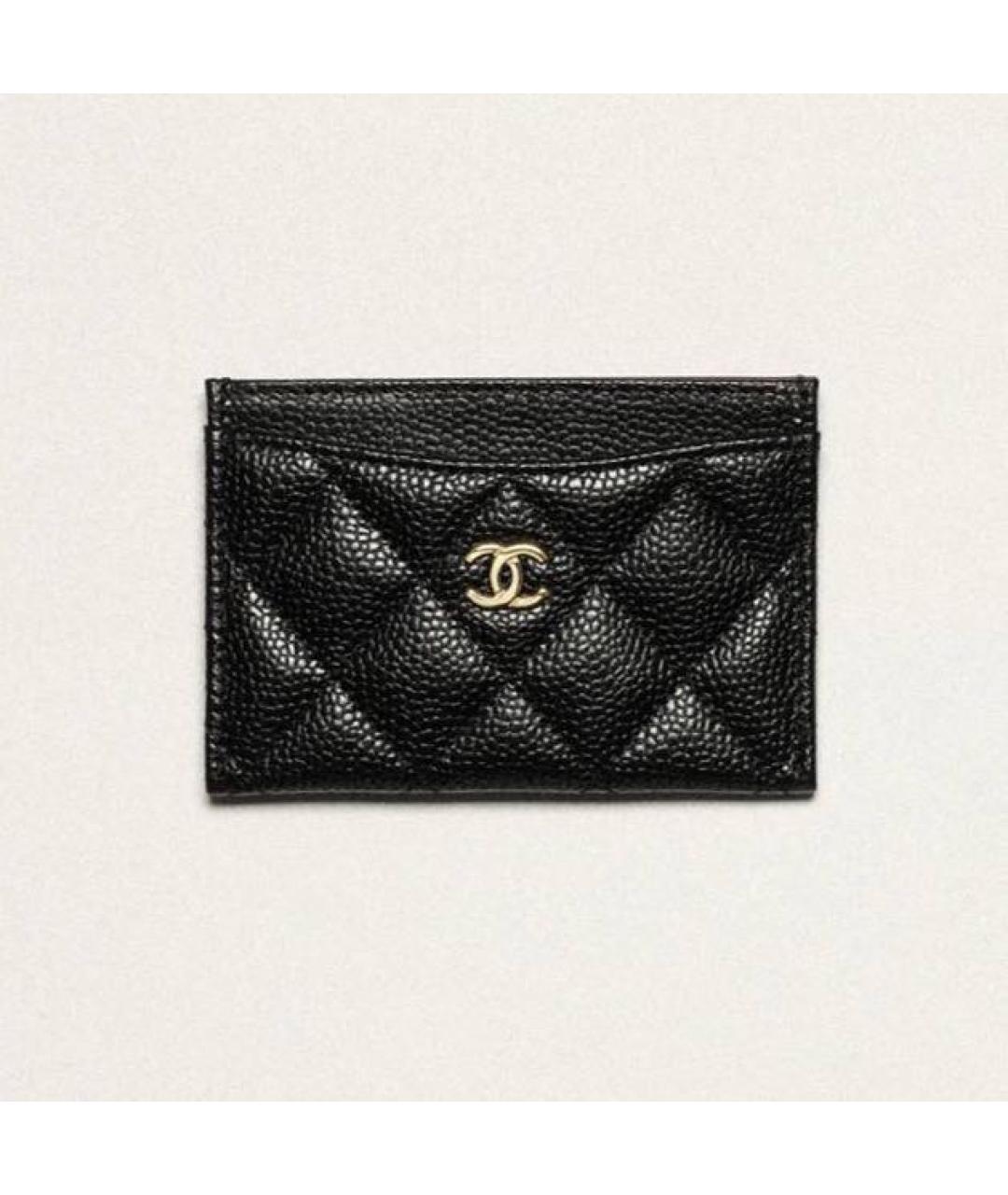 CHANEL Черный кожаный кардхолдер, фото 4