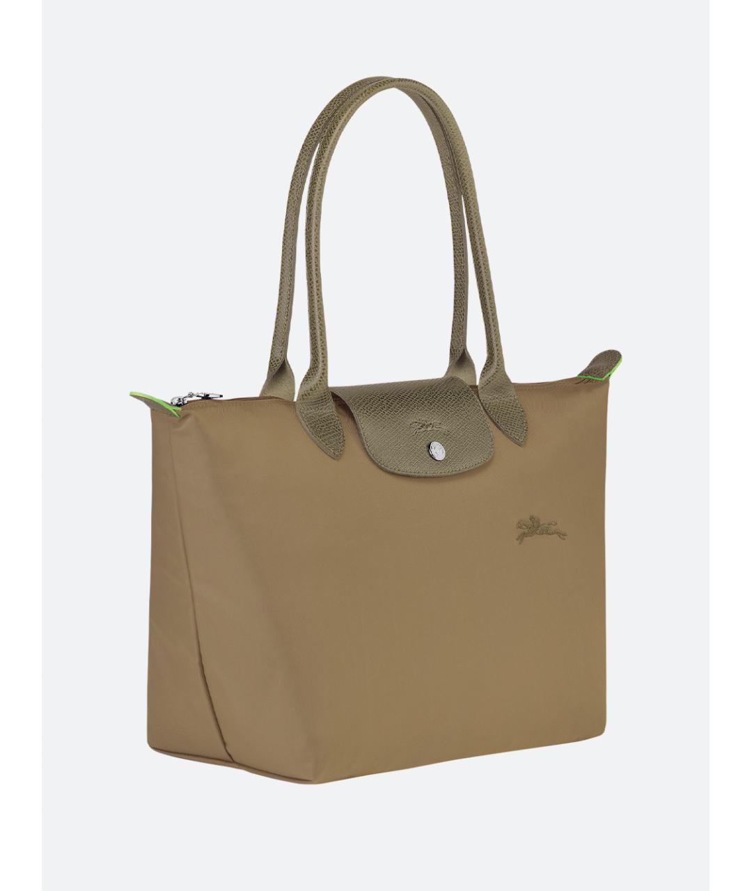 LONGCHAMP Зеленая синтетическая сумка тоут, фото 3