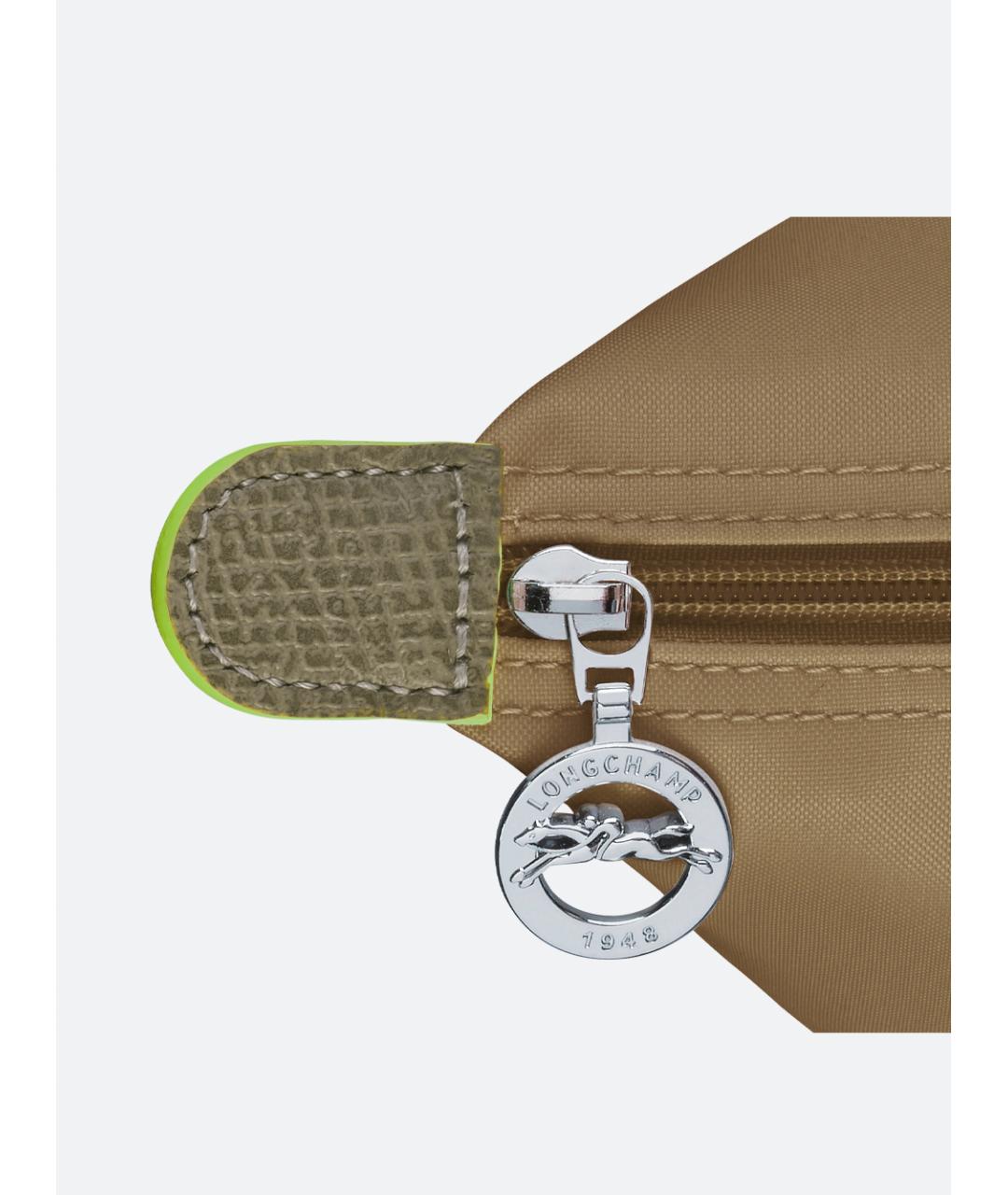 LONGCHAMP Зеленая синтетическая сумка тоут, фото 5