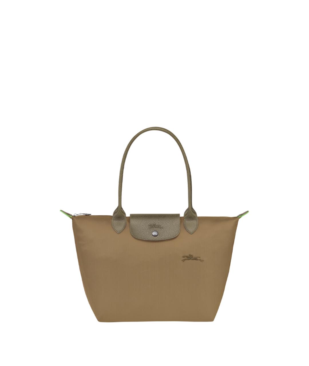 LONGCHAMP Зеленая синтетическая сумка тоут, фото 1