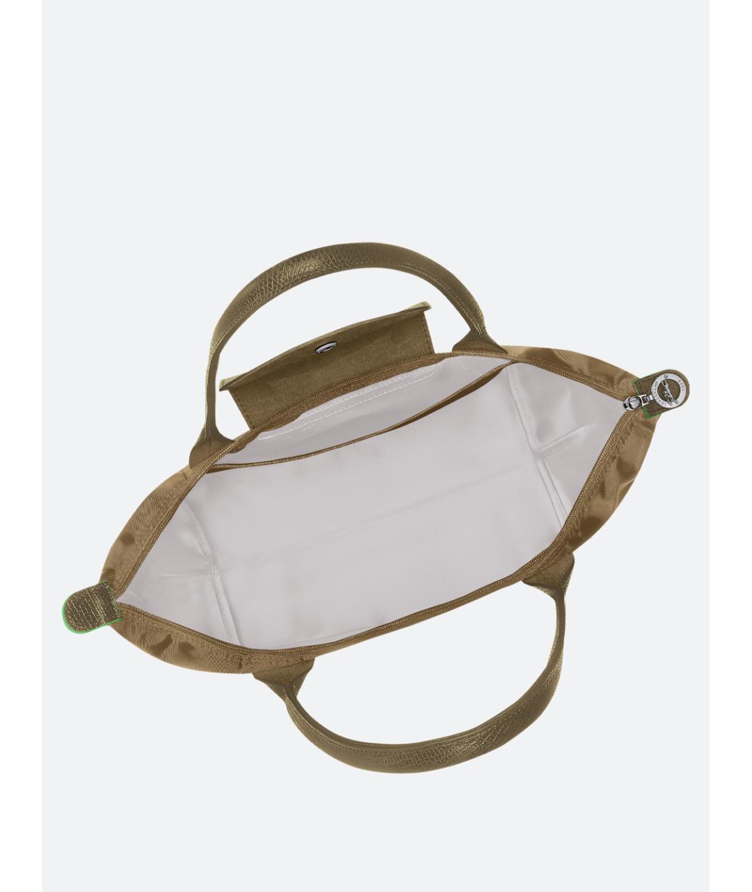 LONGCHAMP Зеленая синтетическая сумка тоут, фото 4