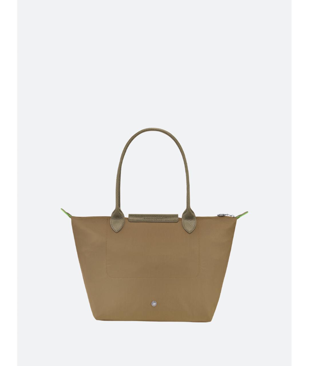 LONGCHAMP Зеленая синтетическая сумка тоут, фото 2
