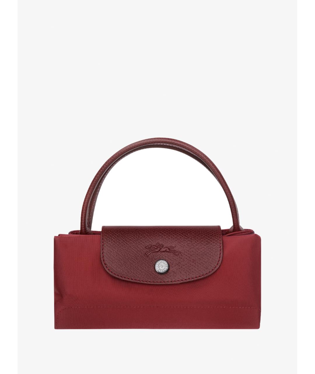 LONGCHAMP Красная синтетическая сумка с короткими ручками, фото 6