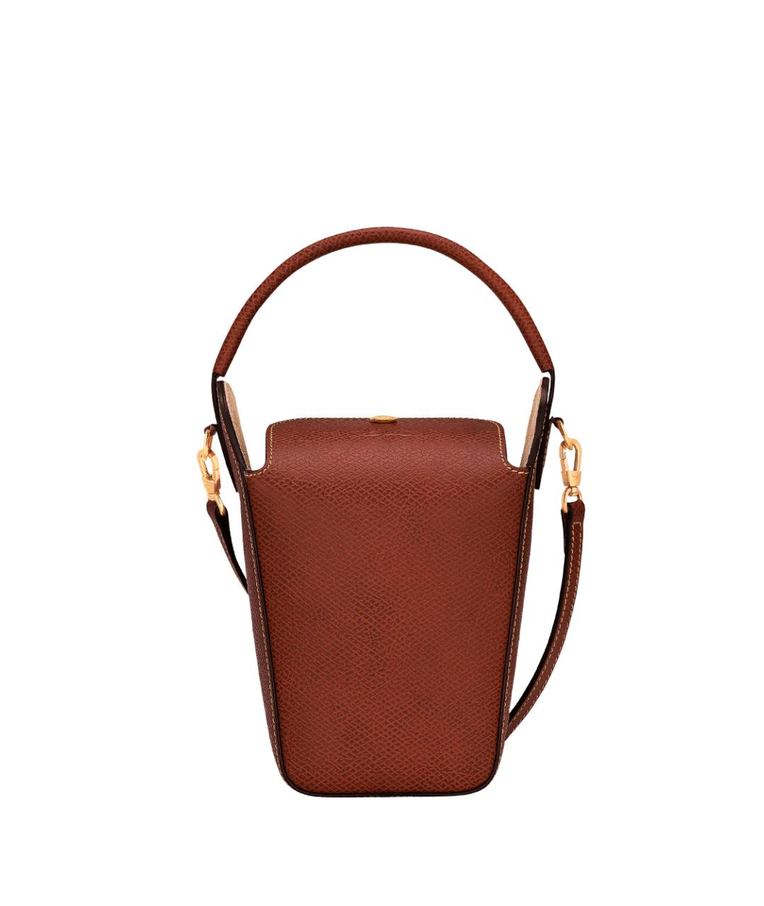 LONGCHAMP Коричневая кожаная сумка через плечо, фото 1