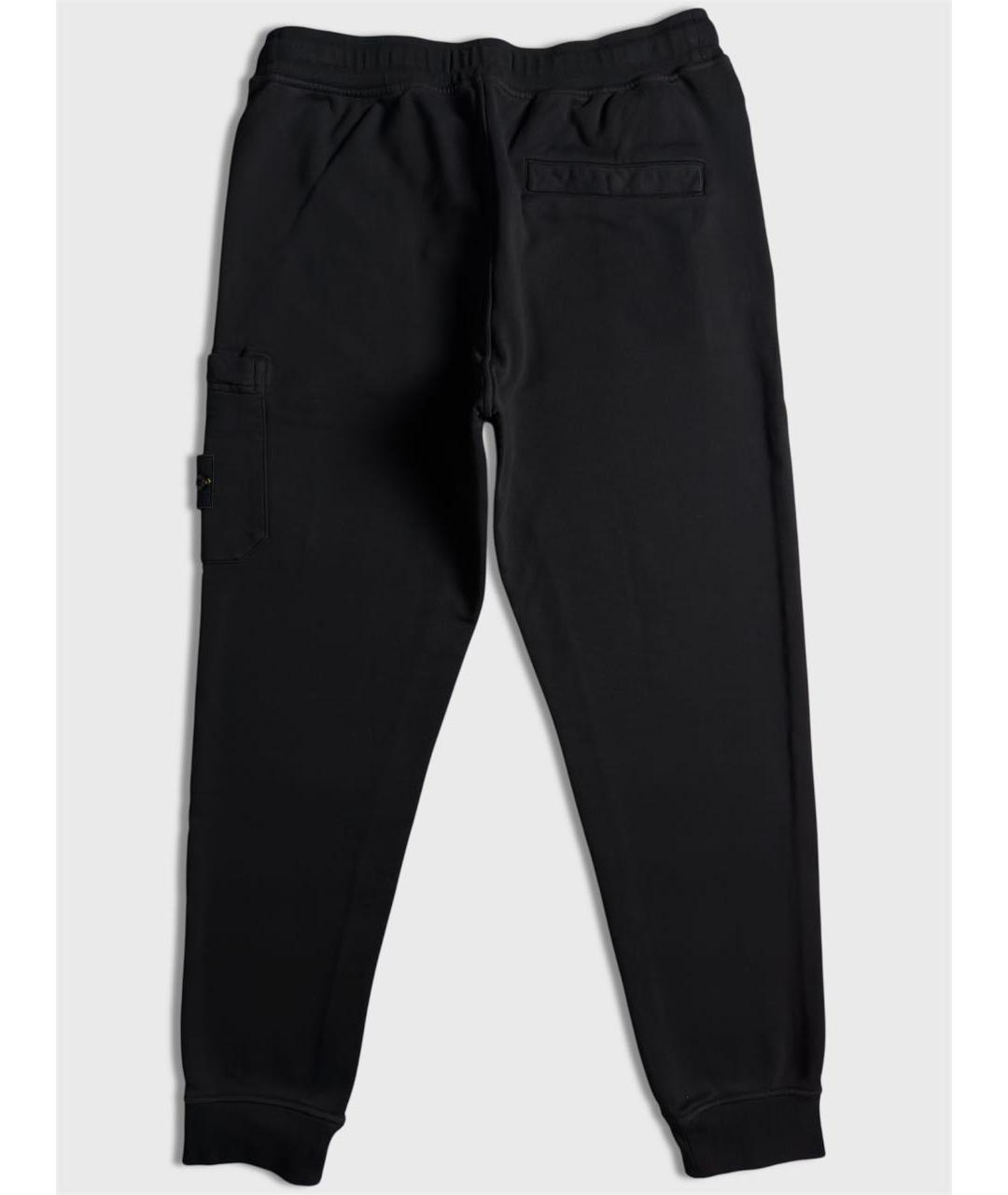 STONE ISLAND Черные хлопковые повседневные брюки, фото 2