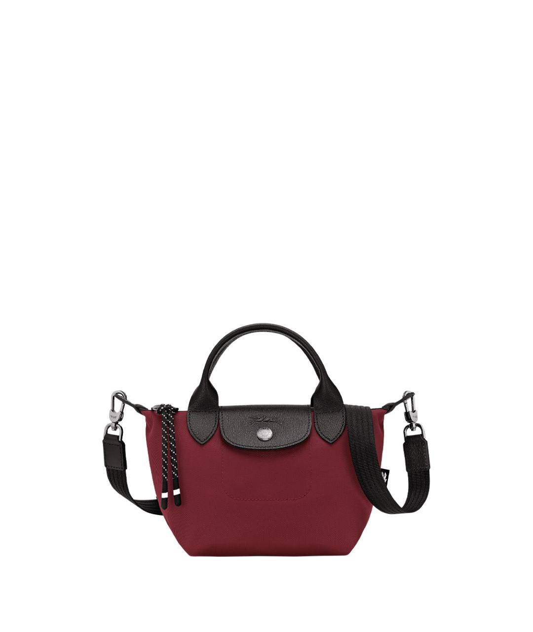 LONGCHAMP Бордовая синтетическая сумка с короткими ручками, фото 1