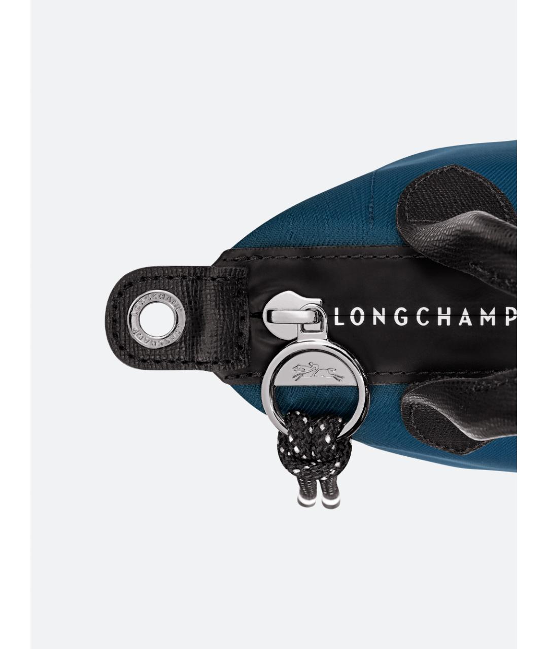 LONGCHAMP Синяя синтетическая сумка с короткими ручками, фото 5