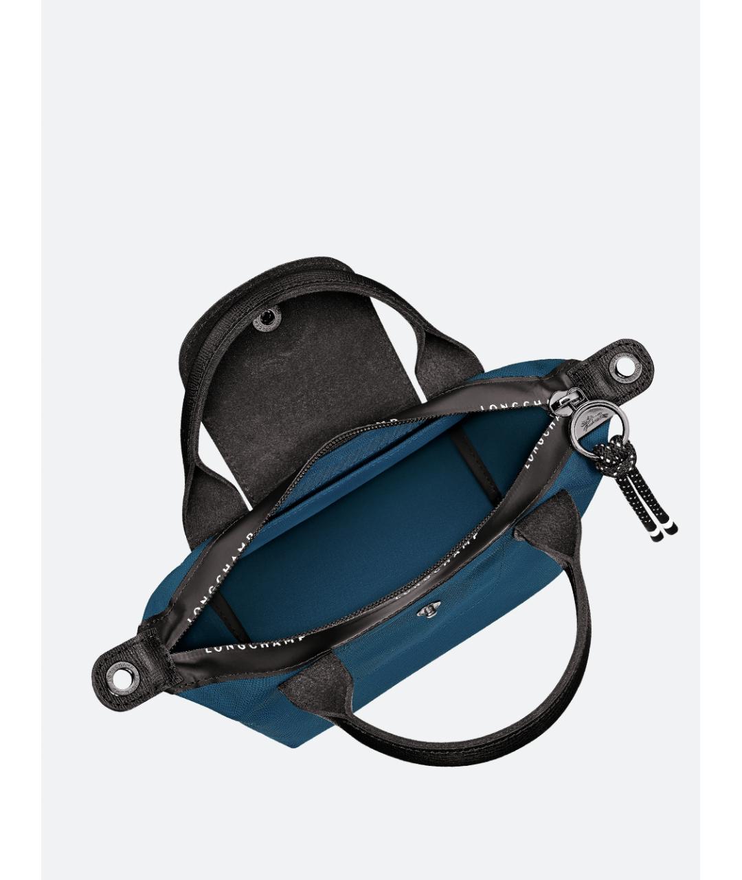 LONGCHAMP Синяя синтетическая сумка с короткими ручками, фото 4