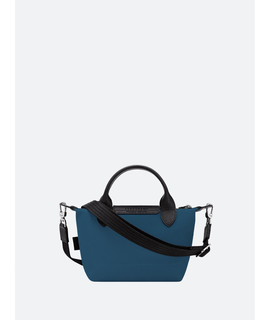 LONGCHAMP Синяя синтетическая сумка с короткими ручками, фото 2