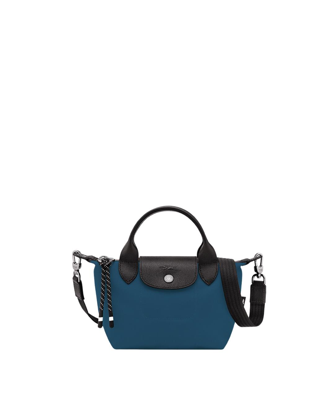 LONGCHAMP Синяя синтетическая сумка с короткими ручками, фото 1