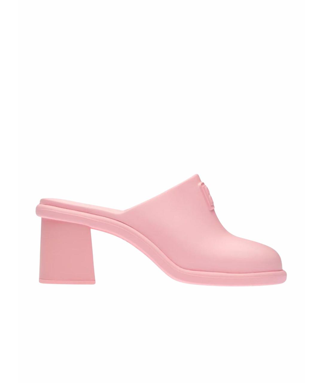 MIU MIU Розовые резиновые мюли, фото 1