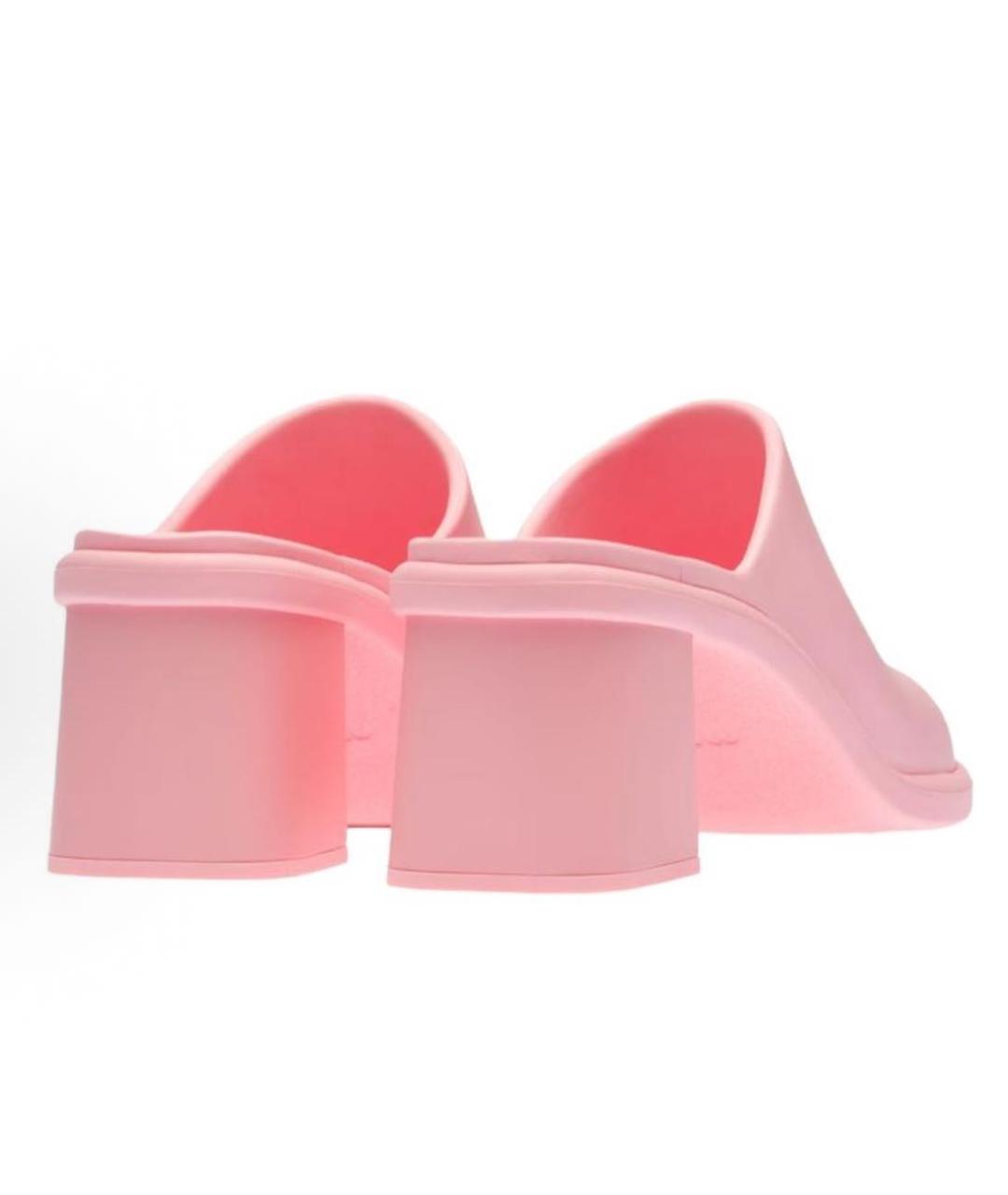 MIU MIU Розовые резиновые мюли, фото 4