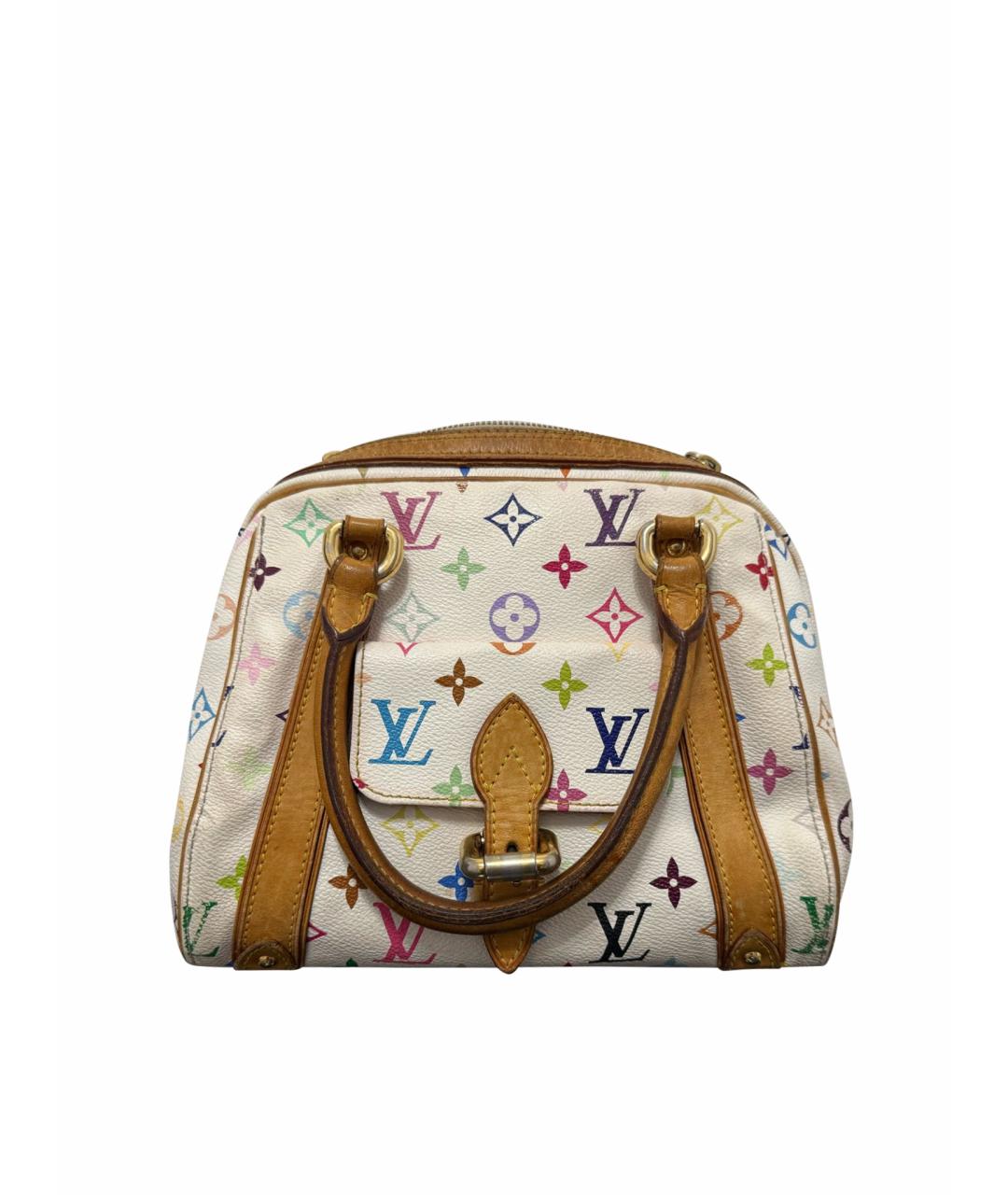 LOUIS VUITTON Белая кожаная сумка с короткими ручками, фото 1