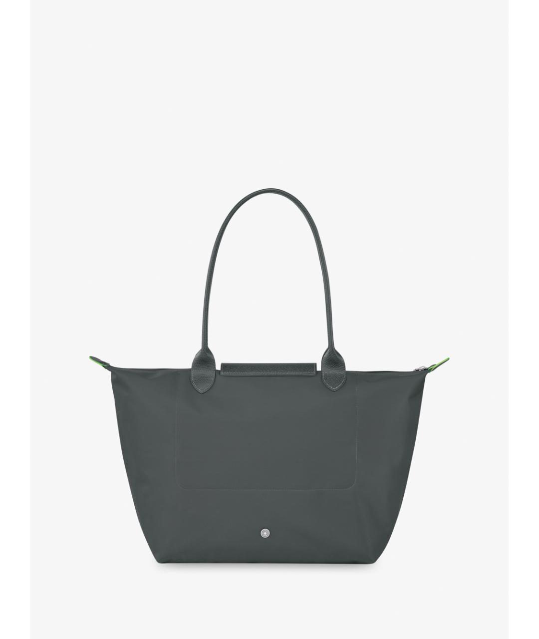 LONGCHAMP Зеленая синтетическая сумка тоут, фото 2